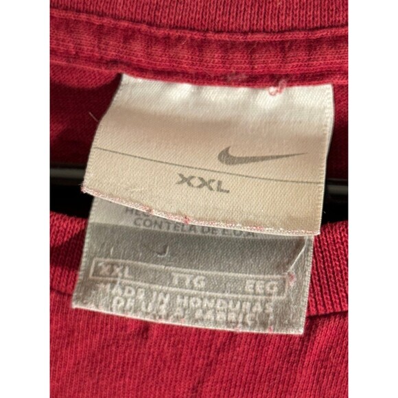 Vintage Nike Y2K Center Swoosh Red Shirt‎ Size XXL - Picture 5 of 9